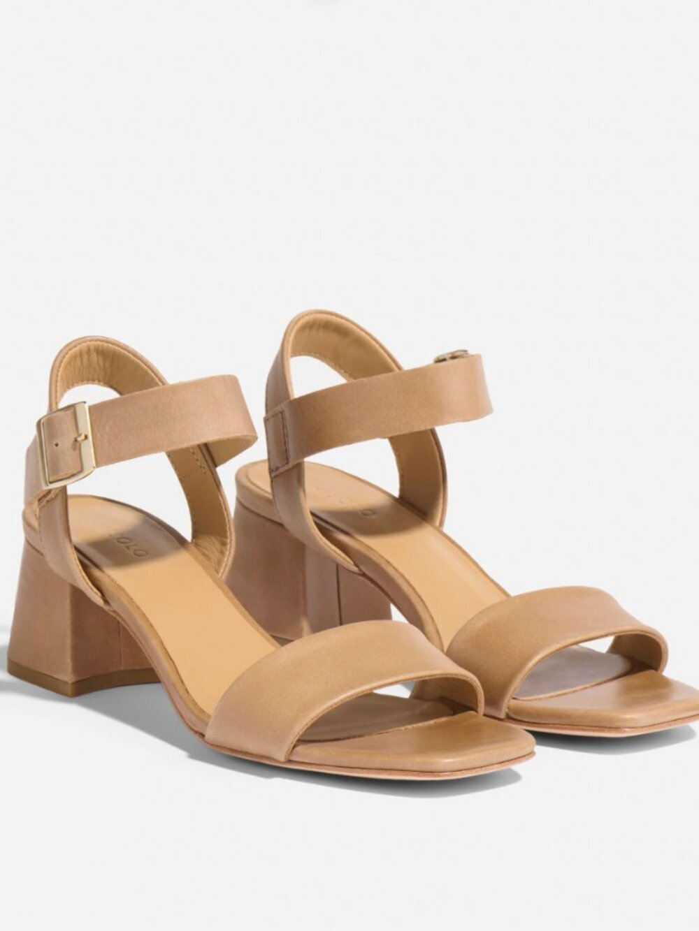 Nisolo Stella Go-To Block Heel Sandal Size 8 Women's designer Almond Casual